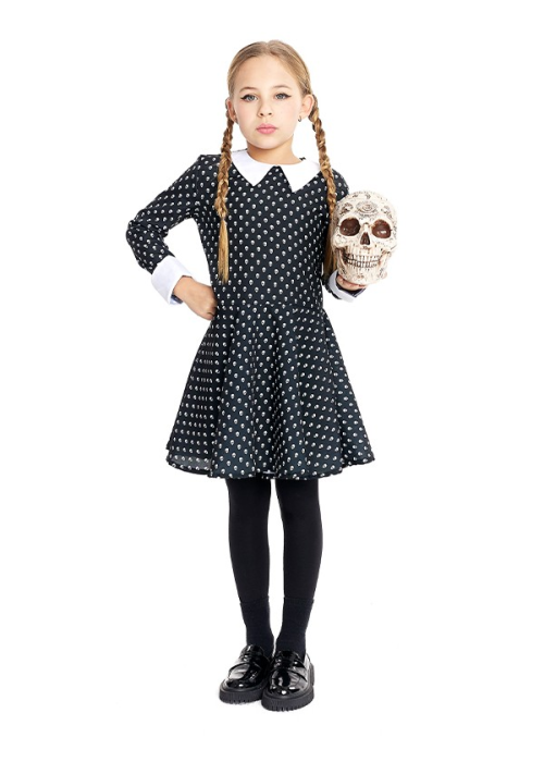 Disfraz de Miércoles para Niña - Disfraces de la Familia Addams