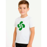 Camiseta Lauburu Verde Blanca Infantil - Trajes Regionales