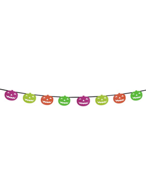 Guirnalda Calabazas neon 2m - Guirnaldas y Globos
