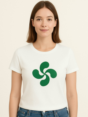 Camiseta Lauburu Verde  Mujer - Trajes tradicionales vascos