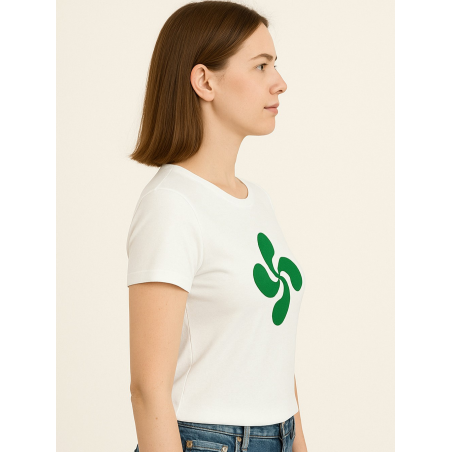 Camiseta Lauburu Verde  Mujer - Trajes regionales vascos