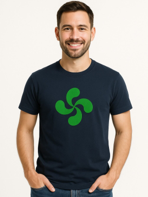 Camiseta Lauburu Verde Azul Hombre - Trajes Regionales vascos