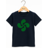 Camiseta Lauburu Verde Azul Infantil - Trajes Regionales Vascos