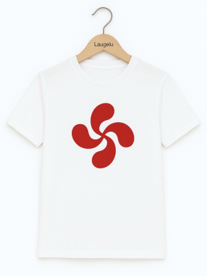 Camiseta Lauburu Rojo Blanca Bebe - Trajes Regionales Vascos