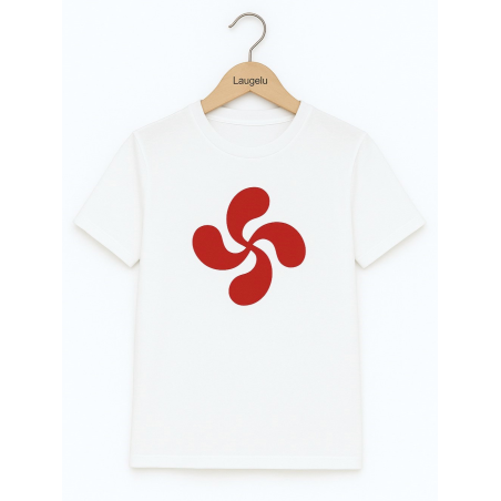 Camiseta Lauburu Rojo Blanca Bebe - Trajes Regionales Vascos