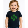 Camiseta Lauburu Verde Azul Niña Bebe - Trajes Regionales Vascos