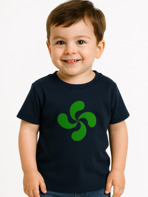 Camiseta Lauburu Verde Azul Bebe - Trajes Regionales