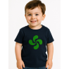Camiseta Lauburu Verde Azul Niño Bebe - Trajes Regionales Vascos