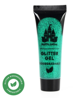 Gel Con Brillantina Verde Biodegradable - Maquillaje Para Disfraces