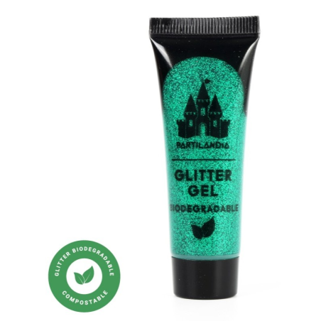 Gel Con Brillantina Verde Biodegradable - Maquillaje Para Disfraces