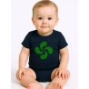 Body Lauburu Verde Bebe Azul - Arrantzale Euskal Jantziak