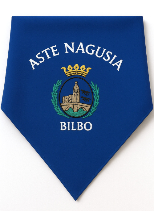 Pañuelo Escudo Bilbao Aste Nagusia - Pañuelos de Fiestas Bordados