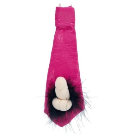 Corbata Rosa Con Pene - Pañuelos y Corbatas para Despedidas