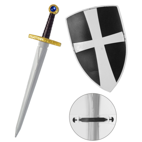 Set Escudo Negro y Espada Medieval Infantil - Escudos y Corazas