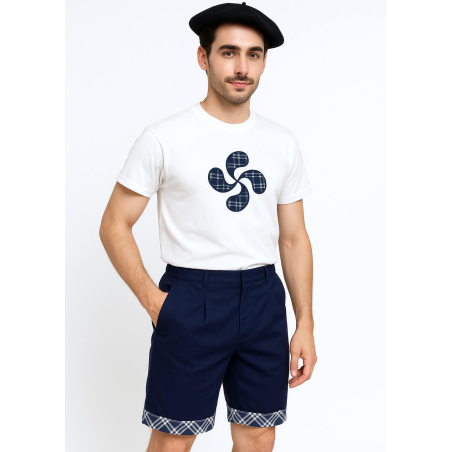 Pantalon Mahon Cuadros Corto Adulto - Pantalones arrantzale fiestas - Trajes Regionales Vascos