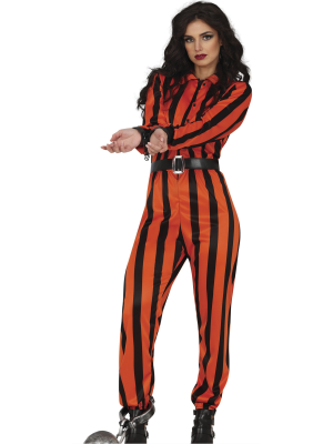 Disfraz de Arlequina Prisionera para Mujer - Disfraces Halloween Payasos - Disfraces de Payasos Siniestros para Mujer