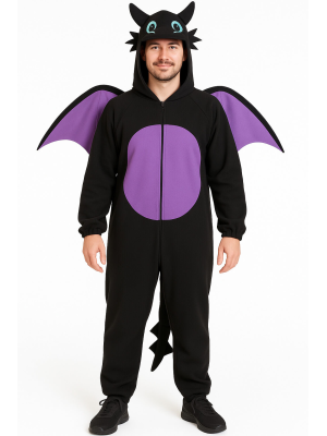 Kigurumi de Dragon Negro hombre - Disfraces Como Entrenar a tu Dragon - Desdentado - Toothlees