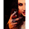 Anillo Lapida Rojo con Cruz - Complementos Disfraces Halloween - Collares, Pulseras y Anillos