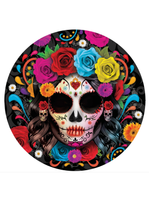 Platos de Catrina Colorida 6 unidades - Decoracion de Mesa Halloween