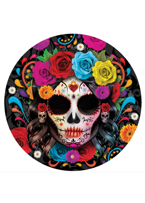 Platos de Catrina Colorida 6 unidades - Decoracion de Mesa Halloween
