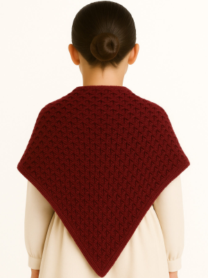 Toquilla Aldeana Niña Granate - Trajes Regionales - Toquillas y Mendigozales