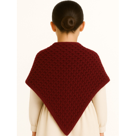 Toquilla Aldeana Niña Granate - Trajes Regionales - Toquillas y Mendigozales