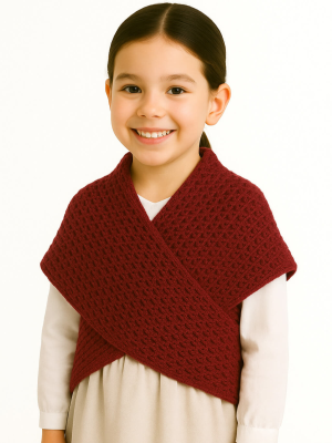 Toquilla Aldeana Niña Granate - Trajes Regionales - Toquillas y Mendigozales