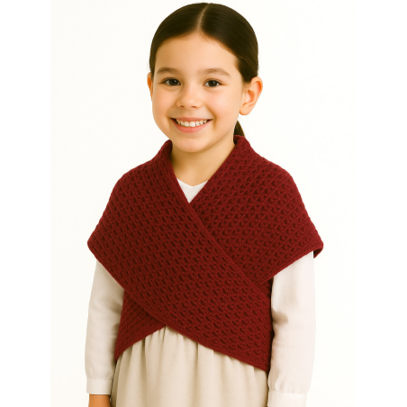 Toquilla Aldeana Niña Granate - Trajes Regionales - Toquillas y Mendigozales