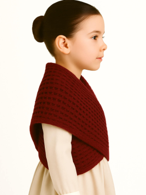 Toquilla Aldeana Niña Granate - Trajes Regionales - Toquillas y Mendigozales