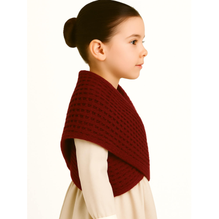 Toquilla Aldeana Niña Granate - Trajes Regionales - Toquillas y Mendigozales