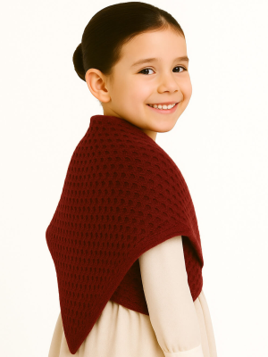 Toquilla Aldeana Niña Granate - Trajes Regionales - Toquillas y Mendigozales