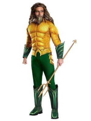 Disfraz de Aquaman Musculoso Deluxe para Hombre - Disfraces de Superheroes