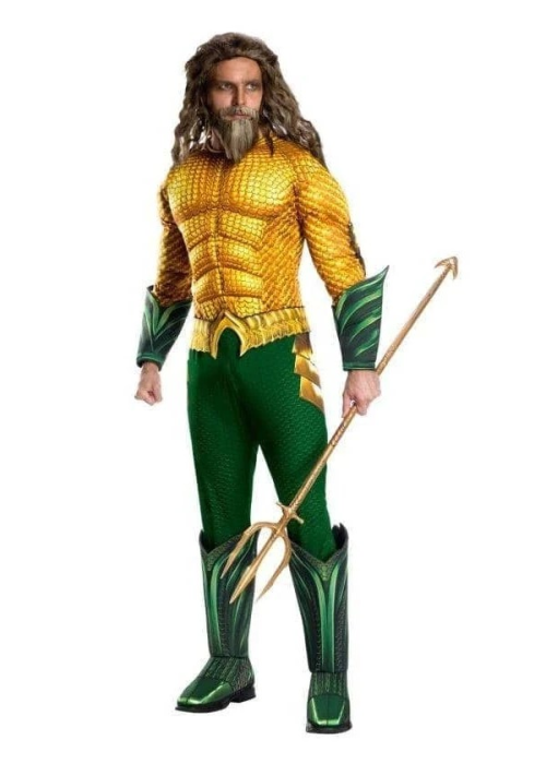 Disfraz de Aquaman Musculoso Deluxe para Hombre - Disfraces de Superheroes