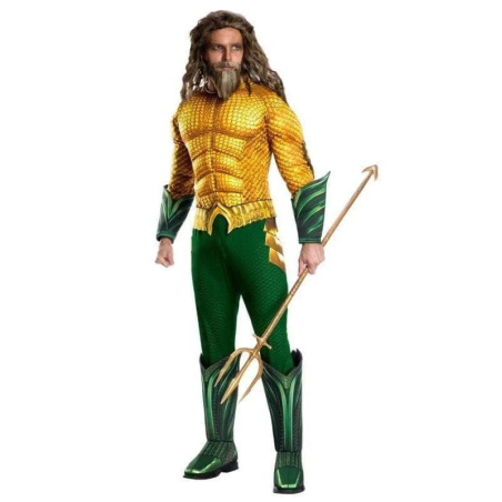 Disfraz de Aquaman Musculoso Deluxe para Hombre - Disfraces de Superheroes