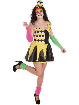 Disfraz De Joker Arlequin Amarilla Mujer