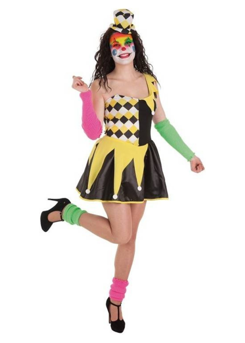 Disfraz De Joker Arlequin Amarilla Mujer