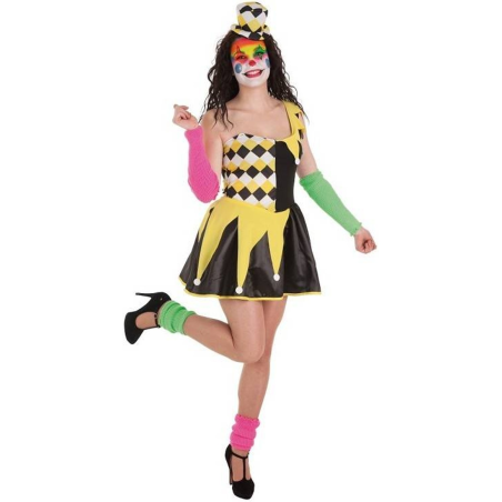 Disfraz De Joker Arlequin Amarilla Mujer
