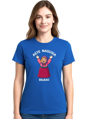 Camiseta Aste Nagusia Marijaia Mujer - Camisetas fiestas Bilbao - Camisas y Camisetas tradicionales mujer