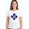 Camisetas Lauburu Azul Marino Chica - Trajes Arrantzale Regionales Vascos