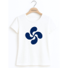 Camiseta Lauburu Azul Marino Mujer - Trajes Arrantzale Regionales Vascos
