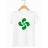 Camiseta Lauburu Verde Blanca Infantil - Trajes Regionales Vascos