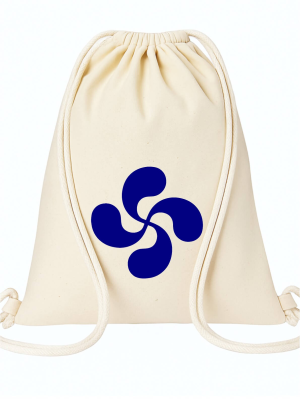 Mochila Beige Lauburu Azul - Mochilas arrantzale