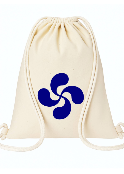 Mochila Beige Lauburu Azul - Mochilas arrantzale