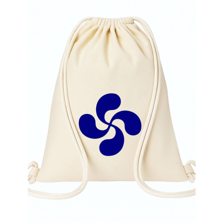 Mochila Beige Lauburu Azul - Mochilas arrantzale