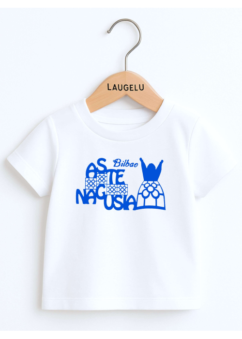 Camiseta Aste Nagusia Baldosa Marijaia Bebe - Camisetas Fiestas Bilbao - Blusones, Camisas y Camisetas Regionales