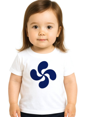 Camiseta Lauburu Azul Blanca Bebe - Trajes Regionales - Camisas y Camisetas regionales Niño