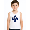 còpia de còpia de Camiseta Lauburu Circulo Cuadros Tirantes Blanca Infantil - Trajes Vascos