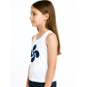 Camiseta Lauburu Azul Tirantes Blanca Infantil - Trajes Vascos - Camisas y Camisetas regionales Niño