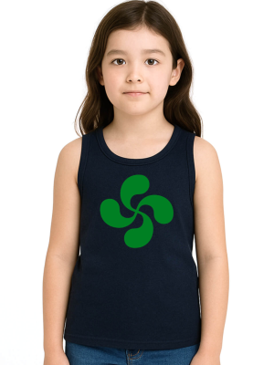 Camiseta Arrantzale Lauburu Tirantes Azul Niña - Trajes Regionales Vascos