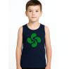 Camiseta Arrantzale Lauburu Tirantes Azul Niño - Trajes Regionales Vascos